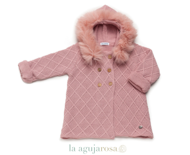 ABRIGO ROMBOS CAPUCHA DE PELO DE JULIANA 2