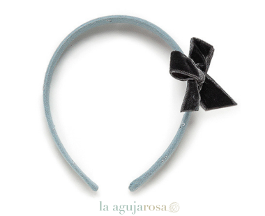 DIADEMA FLORECITAS LAZO TERCIOPELO DE LA COLECCIÓN...