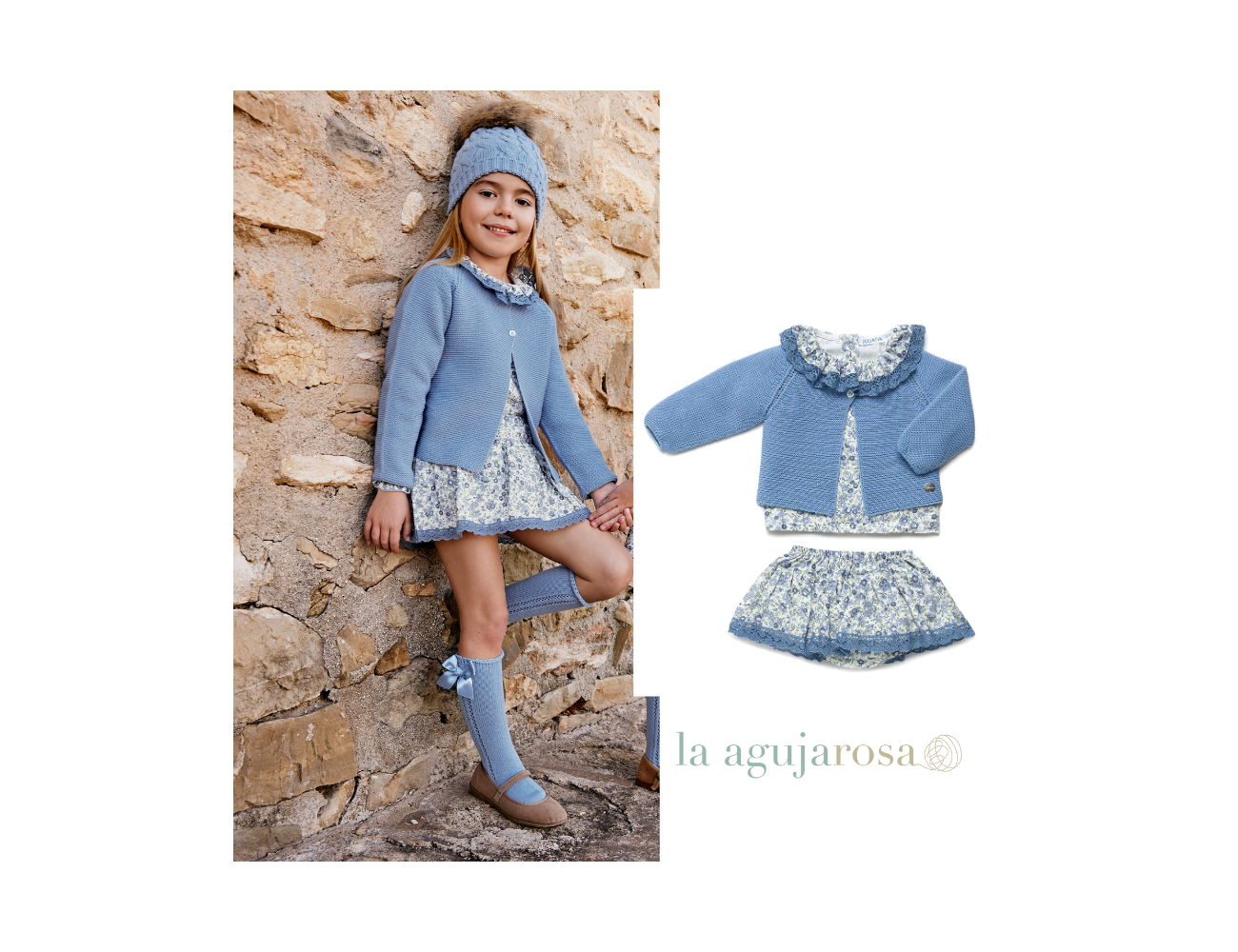 CONJUNTO CHAQUETA NIÑA DE LA COLECCIÓN CANDELAS DE JULIANA