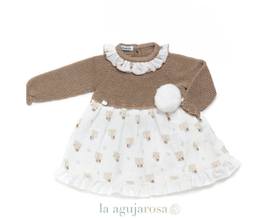 VESTIDO CUERPO PUNTO BUHOS DE LA COLECCIÑÓN RISUEÑA  DE... 2