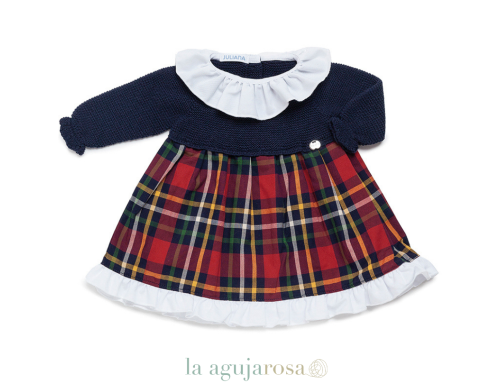 VESTIDO CUERPO PUNTO CUADROS DE LA COLECCIÓN SECRETO DE JULIANA