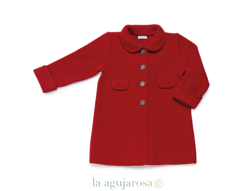 ABRIGO DE ALGODÓN COCIDO EN COLOR ROJO DE JULIANA