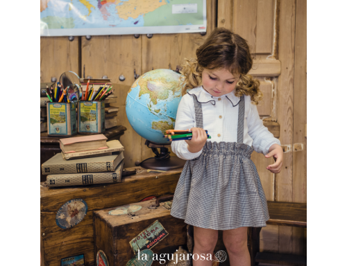 CONJUNTO FALDA DE BEBÉ CON TIRANTE DE LA FAMILIA CARBONCILLO DE YOEDU