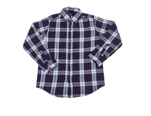 CAMISA DE CUADROS DE NIÑOA EN TONOS AZULES DE NACHETES