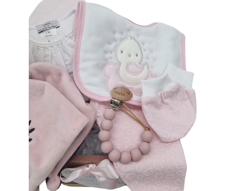 CANASTILLA NEW BORN LAAGUJAROSA EN ROSA