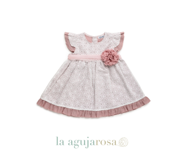 VESTIDO CORTADO CINTURA ENCAJE FLOR DE LA COLECCIÓN OSTRO... 2
