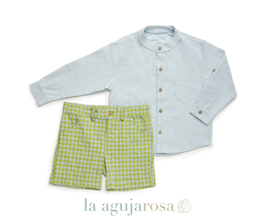 CONJUNTO CAMISA NIÑO CUADRITOS DE LA COLECCIÓN PONIENTADA... 2