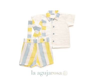 CONJUNTO CAMISA NIÑO RAYADO TIRANTES DE LA COLECCIÓN... 2