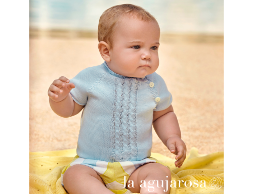 CONJUNTO PANTALÓN TELA RAYADA TRENZAS DE LA COLECCIÓN GARBÍ DE JULIANA