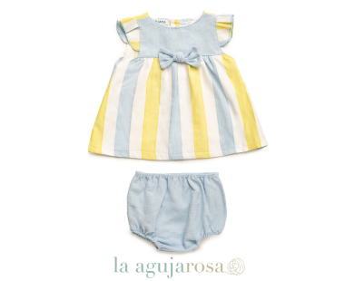 VESTIDO CORTO CON BRAGA RAYADO DE LA COLECCIÓN GARBÍ DE... 2