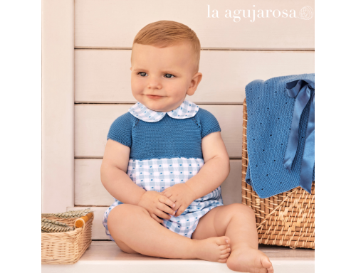 PELELE CUERPO DE PUNTO TELA CUADRITOS PLUMETI DE LA COLECCIÓN TIVANO DE JULIANA