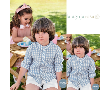 CONJUNTO CAMISA NIÑO CUADRITOS PLUMETI DE LA COLECCIÓN...