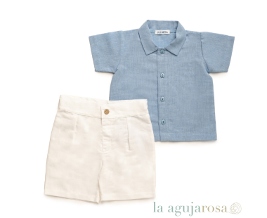 CONJUNTO CAMISA NIÑO LINO DE LA COLECCIÓN GRECALE DE JULIANA 2