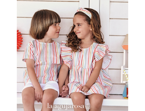 CONJUNTO CAMISA NIÑO BOLSILLO CANGURO DE LA COLECCIÓN ÁBREGO DE JULIANA