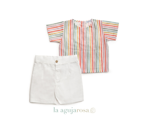 CONJUNTO CAMISA NIÑO BOLSILLO CANGURO DE LA COLECCIÓN ÁBREGO DE JULIANA