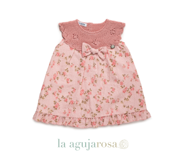 VESTIDO CUERPO DE PUNTO REDONDO FLORES DE LA COLECCIÓN... 2