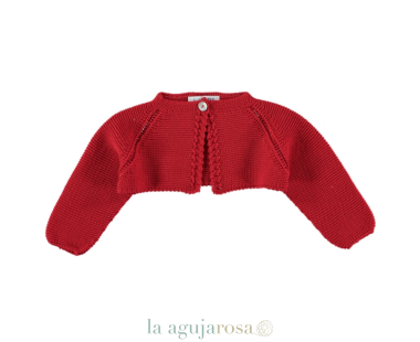 CHAQUETA CORTA LIN TRENZAS DE VERANO ROJA DE JULIANA