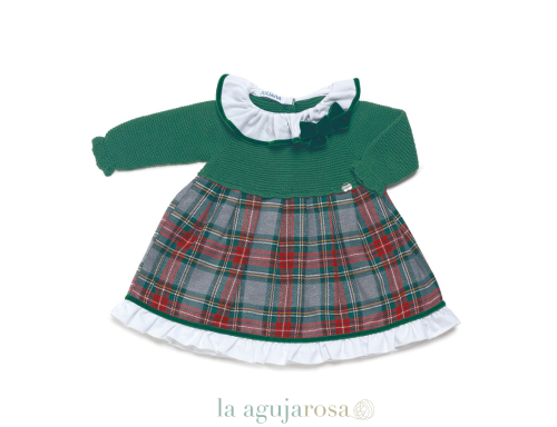 VESTIDO CUERPO PUNTO CUADROS DE LA COLECCIÓN CHISPA DE JULIANA