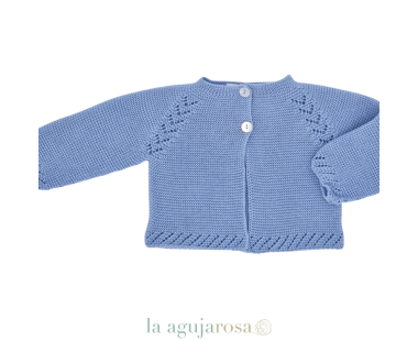 CHAQUETA NIÑO LIN CALADOS DE VERANO AZUL CIELO J7202 DE...