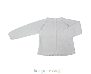 CHAQUETA NIÑO LIN CALADOS DE VERANO BLANCA J7202 DE JULIANA