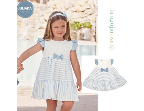 VESTIDO 2 VOLANTES RAYADO DE LA COLECCIÓN GALLEGO DE JULIANA