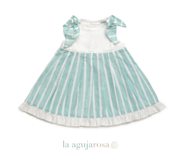 VESTIDO CORTADO A LA CINTURA RAYADO DE LA COLECCIÓN... 2