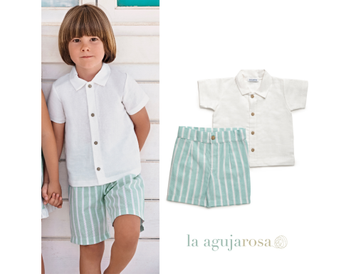 CONJUNTO CAMISA PANTALÓN RAYADO DE LA COLECCIÓN LLEBEIG DE JULIANA