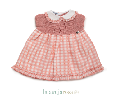 VESTIDO CUERPO DE PUNTO CUADRITOS PLUMETI DE LA COLECCIÓN... 2