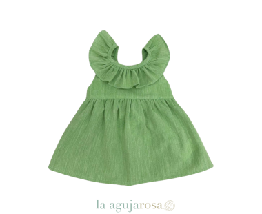 CONJUNTO DE NIÑA EN TONOS VERDES DE COCOTE 2