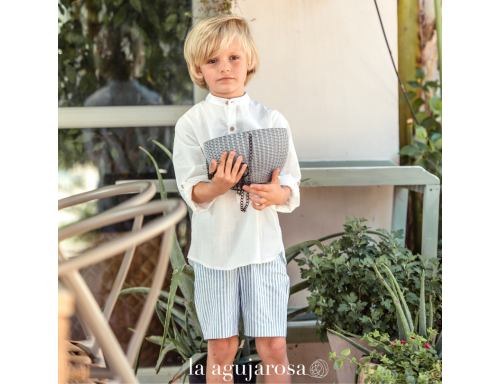 TRAJE INFANTIL NIÑO PANTALÓN BERMUDA DE LA FAMILIA DAMAS DE YOEDU