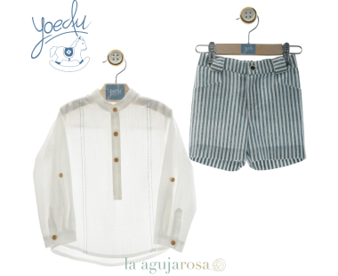 TRAJE INFANTIL NIÑO PANTALÓN BERMUDA DE LA FAMILIA DAMAS... 2