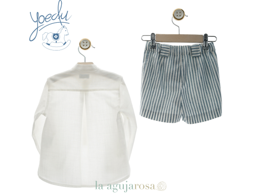 TRAJE INFANTIL NIÑO PANTALÓN BERMUDA DE LA FAMILIA DAMAS DE YOEDU