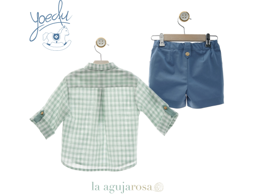 TRAJE INFANTIL NIÑO CON PANTALÓN BERMUDA DE LA FAMILIA LANCELOT DE YOEDU