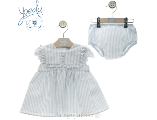 VESTIDO BEBÉ CON BRAGUITA DE LA FAMILIA JUGLAR DE YOEDU