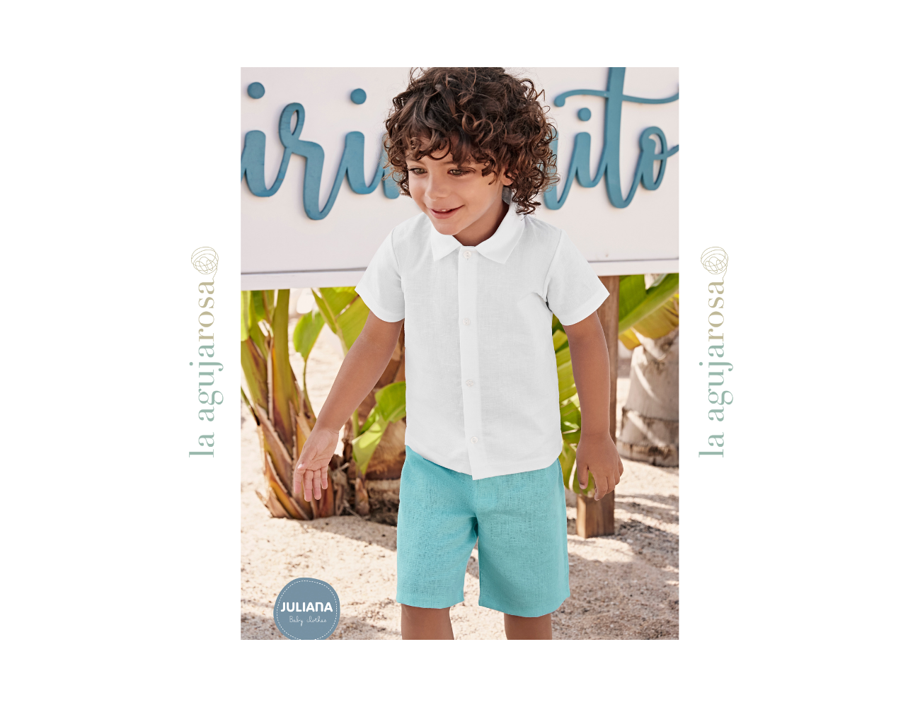 CONJUNTO CAMISA NIÑO DE LINO DE LA COLECCIÓN PONENT DE JULIANA