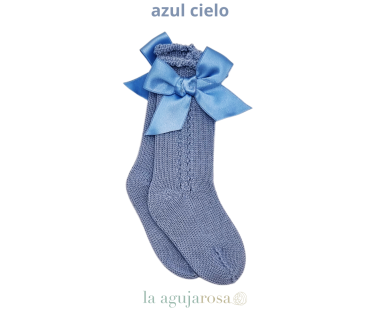 CALCETÍN LAZO AZUL CIELO DE VERANO DE JULIANA