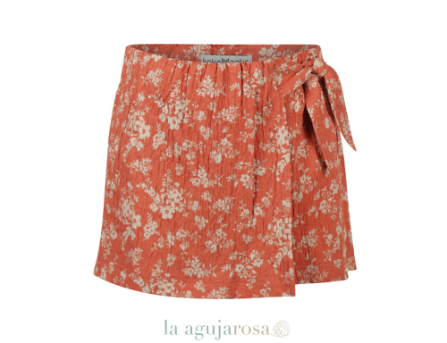 CONJUNTO DE NIÑA KOKO NOKO FLORALES DE COLOR NARANJA SUAVES