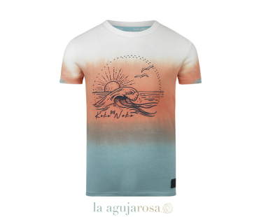 CAMISETA DE NIÑO KOKO NOKO BLANCO ROTO ROJO SUAVE AZUL CLARO 2