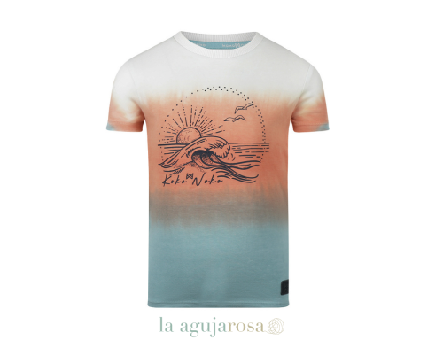 CAMISETA DE NIÑO KOKO NOKO BLANCO ROTO ROJO SUAVE AZUL CLARO