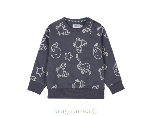 JERSEY DE NIÑO DIRKJE AZUL OSCURO CON HOMBRO CAIDO