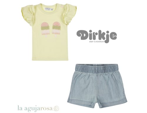 CONJUNTO DIRKJE NIÑA HELADO VERDE SUAVE