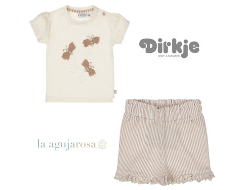 CONJUNTO DIRKJE PARA NIÑAS ABEJAS CRUDA