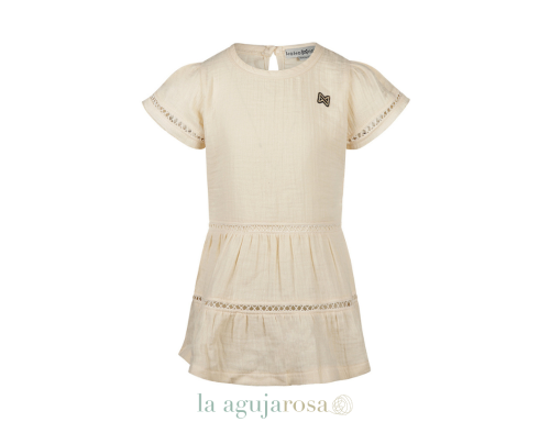 VESTIDO DE MUSELINA BLANCO ROTO KOKO NOKO
