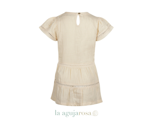 VESTIDO DE MUSELINA BLANCO ROTO KOKO NOKO