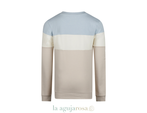 JERSEY DE NIÑO NO WAY MONDAY AZUL CLARO BLACO ROTO BEIGE