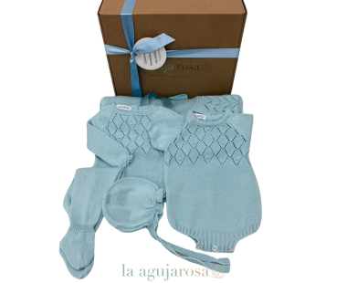CAJITA REGALO EN TONOS CELESTES DE LAAGUJAROSA