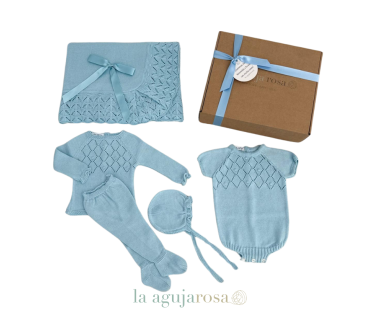 CAJITA REGALO EN TONOS CELESTES DE LAAGUJAROSA 2