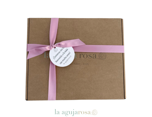 CAJITA REGALO NEW BORN EN ROSA MAQUILLAJE DE LAAGUJAROSA
