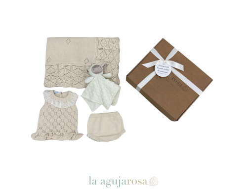 CAJITA REGALO NEW BORN EN CREMA DE LAAGUJAROSA