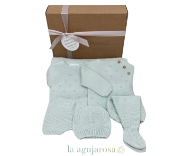CAJITA REGALO NEW BORN VERDE AGUA LAAGUJAROSA